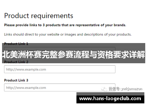 北美洲杯赛完整参赛流程与资格要求详解